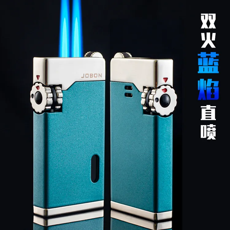 JOBON中邦双直冲砂轮充气打火机砂轮金属个性创意男士高档打火机