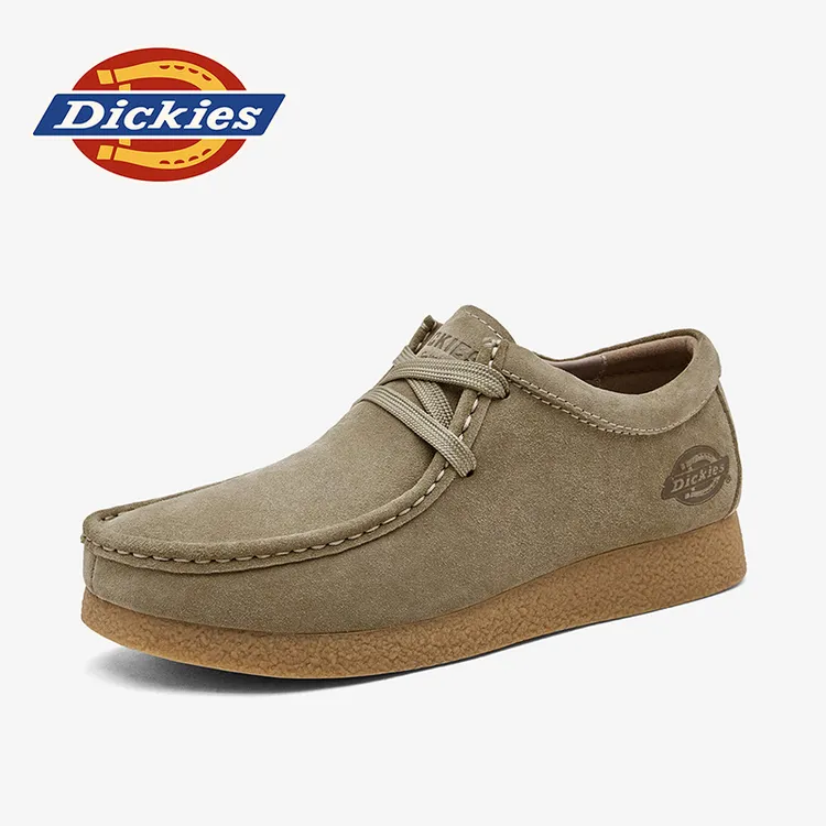 Dickies2025年秋季新款老钱风男鞋英伦复古袋鼠鞋百搭休闲皮鞋