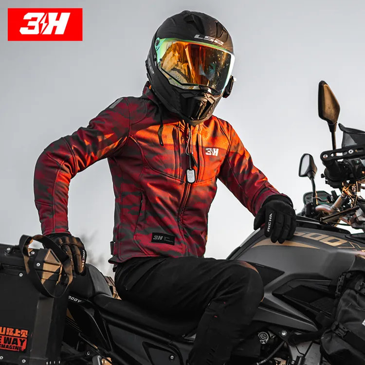 3H摩托车骑行服啸风男四季保暖防水防摔摩旅透气通勤机车服赛车服