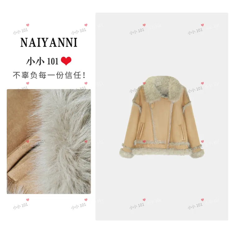 立领宽松型女冬季常规款短外套加厚上衣拼接时尚百搭-W398DD