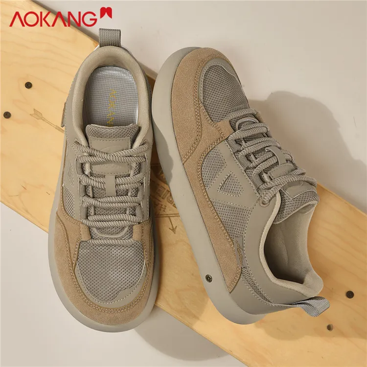 Aokang/奥康官方正品户外百搭防滑轻便低帮软底耐磨宽楦休闲板鞋商品图