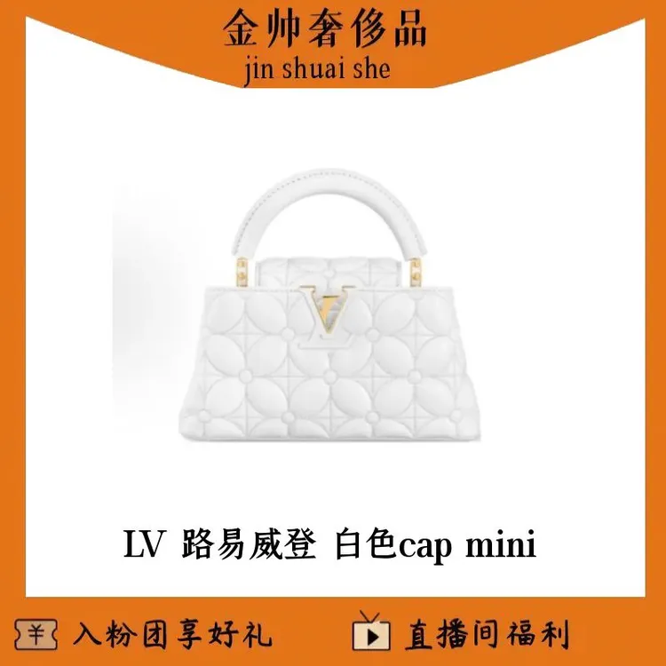 99新 LouisVuitton/路易威登 白色/cap mini/单肩包/B5556