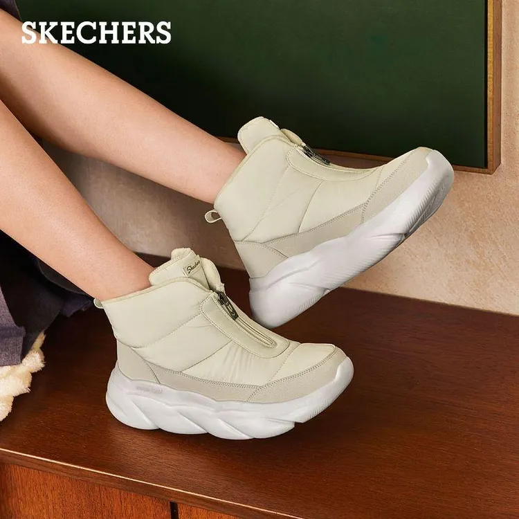 【零下20度极寒雪地靴】斯凯奇官方女鞋加绒保暖高帮靴子棉鞋168062