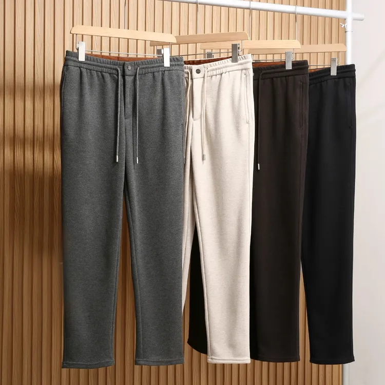 【高奢老钱风】醋酸羊毛裤加厚冬装休闲裤英伦风小直筒保暖裤 2621