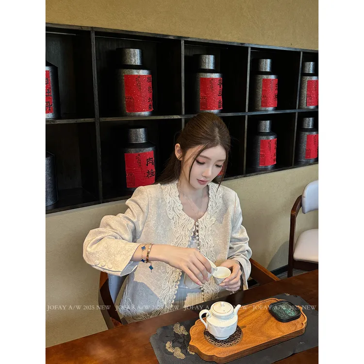 715号|东方美学|立体肌理刺绣西装 气质休闲W2853