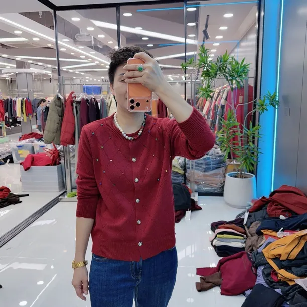 年叨新款重工亮钻开襟2色毛衫外套8865欧美