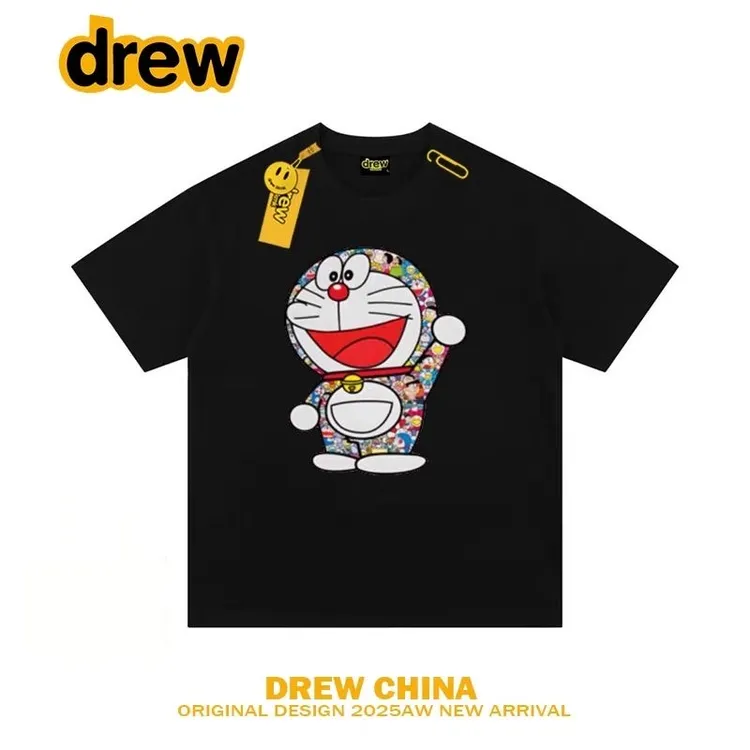 短袖哆啦A梦印花纯棉短袖男女T恤多巴胺款式休闲半袖上衣