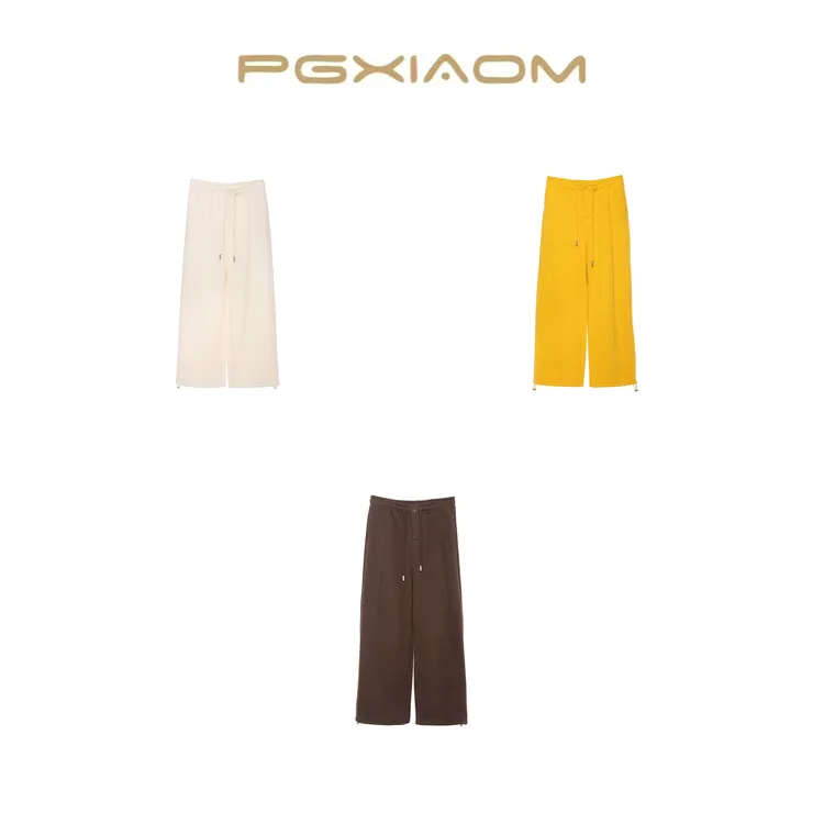 【PGXIAOM】润秀定制杏 黄 咖三色加绒阔腿裤KZ10569（腰围 松紧）