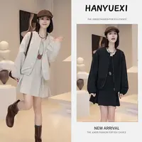 秋冬时尚一整套女装2025新款韩版百搭宽松外套显瘦吊带裙两件套潮