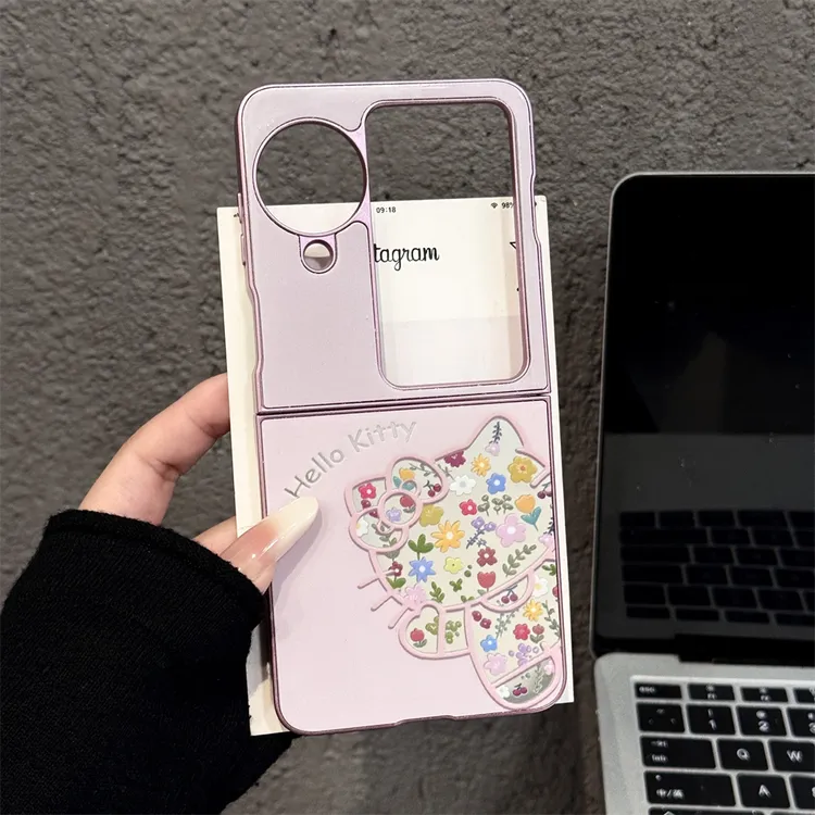 （oppofindn3系列）金属折叠适用oppofindn2手机壳n3flip防摔碎花kt