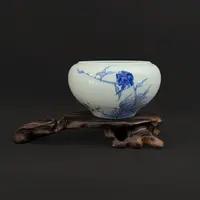 【立勤堂】青花单翠花鸟水洗