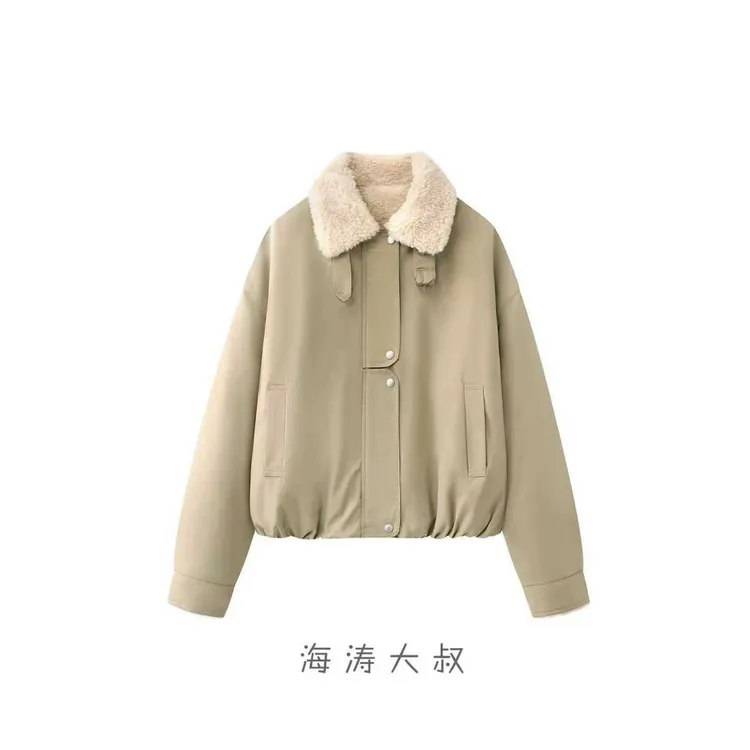 【海涛大叔】「桃枝绒云」毛绒外套仿皮草保暖派克服