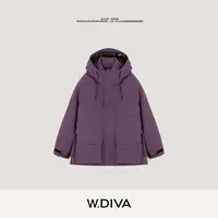 W.Diva【小心机】收腰户外三防95鹅绒风壳连帽鹅绒服DWZWYS0046