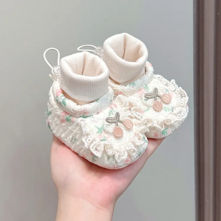 秋冬季可爱学步鞋宝宝婴儿鞋公主风婴儿鞋软底步前单鞋0-1岁新生