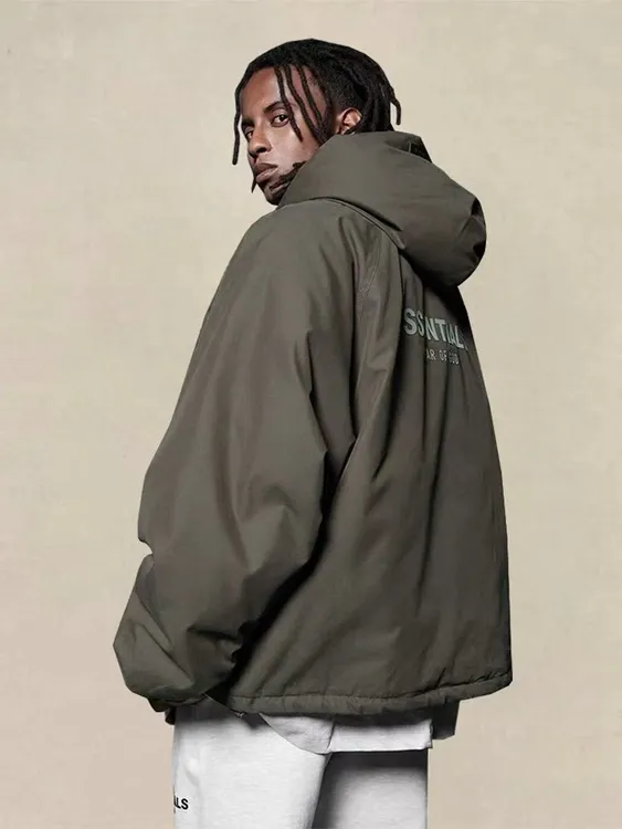 ESSENTIALS棉服外套男夹克23新款拉链棉衣棉服潮