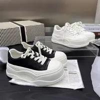 真皮厚底小白板鞋女春夏季时尚增高休闲四季款板鞋2601