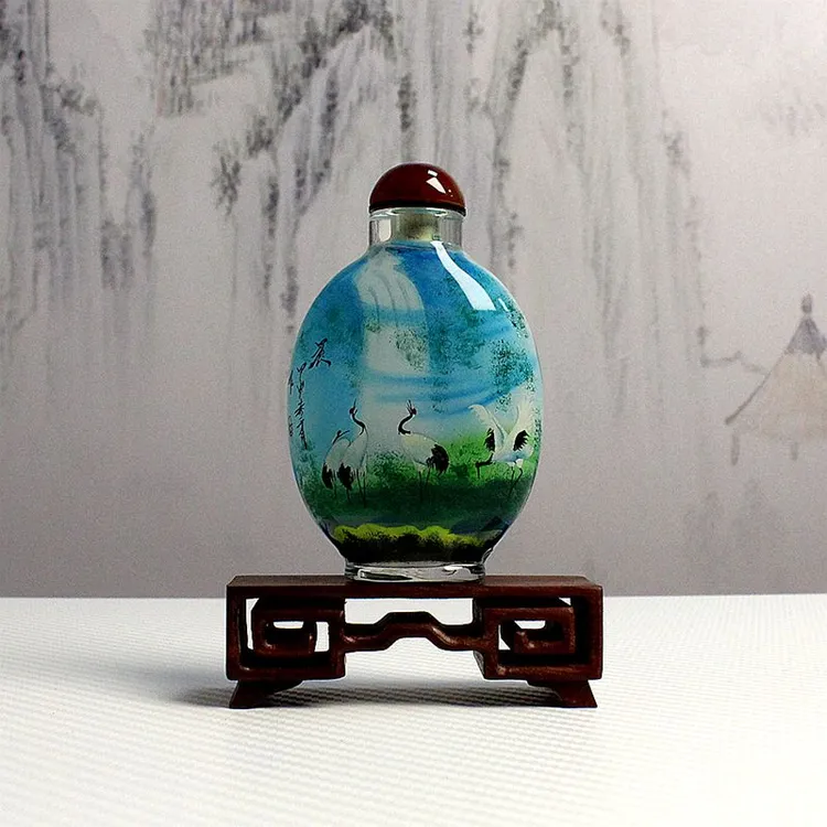 宫廷匠人书房装饰品工艺礼品手工中式高档家用创意简约玄关手绘图