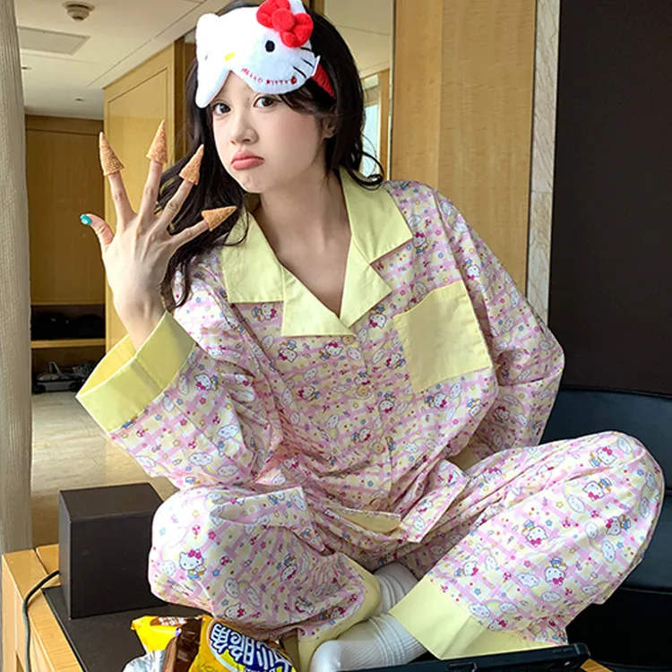 【早秋款系列】甜美睡衣女云朵绵柔软亲肤长袖秋冬两件套大码家居服