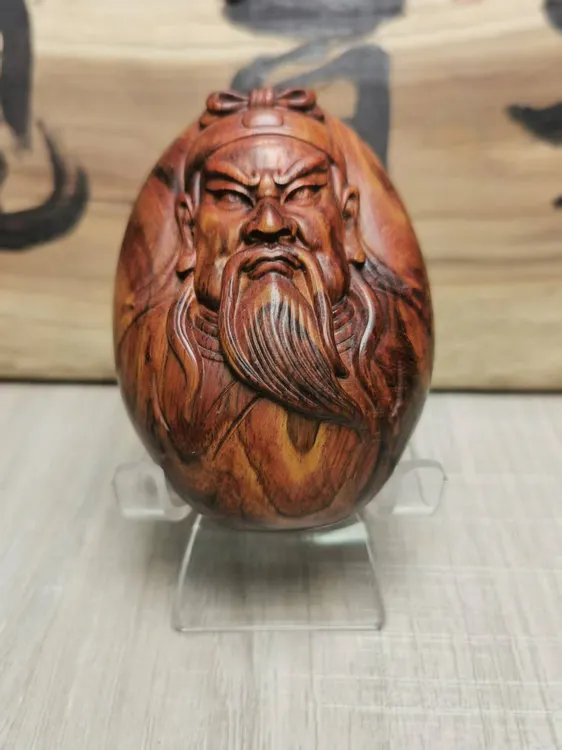 关公手把件 浮雕头像 海南黄花梨 木雕小物件 文玩 自产自销