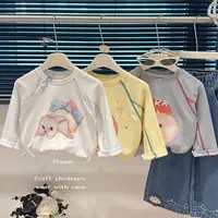 【动物乐园】女童春秋款长袖T恤儿童百搭上衣女宝宝洋气衣服韩版潮