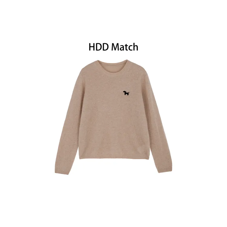 HDD- "软糯舒适" 羊毛 秋冬女款小狗针织毛衣上衣  Y9792
