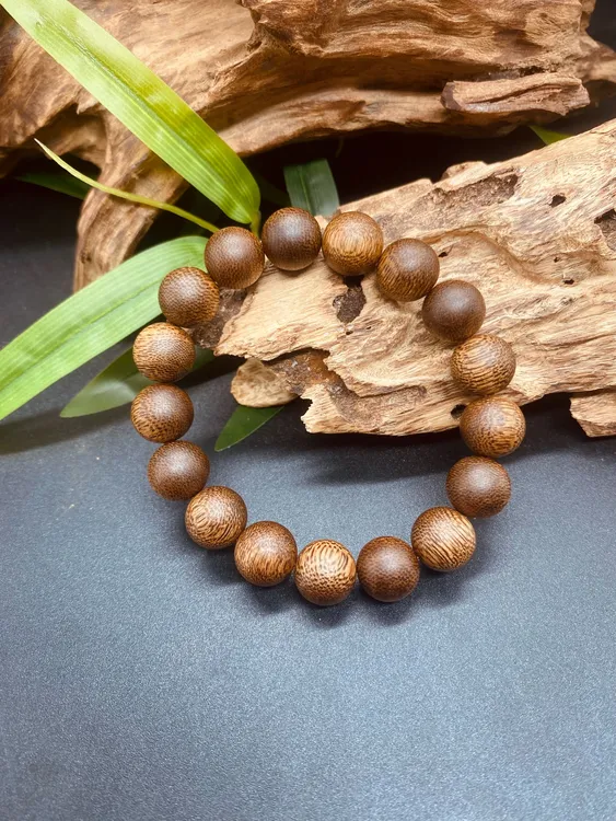 沉香文文专属 1.2【老白奇楠】圆珠单圈（多样性发1）