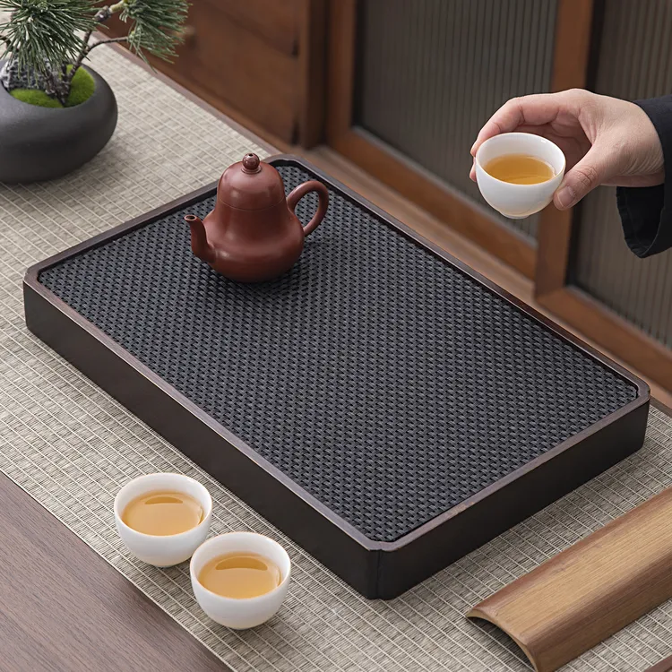 茶盘家用托盘2025新款功夫茶具整套装竹实木沥水储水干泡小型茶台