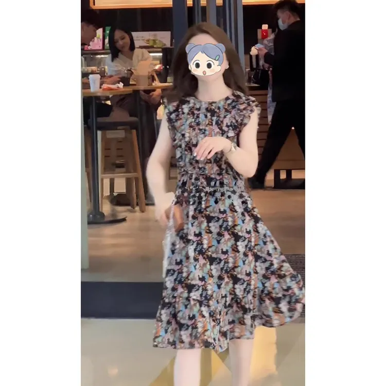 2025新款气质名媛高端女神范高级感独特超好看碎花连衣裙子女夏季