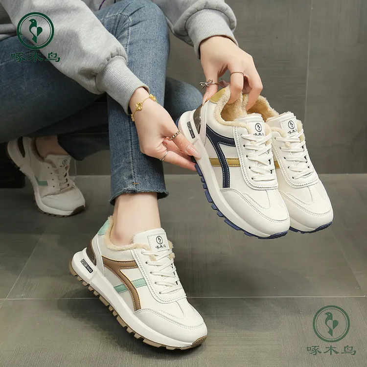 【啄木鸟098】加绒秋冬季老爹鞋运动鞋舒适休闲鞋女鞋品牌鞋