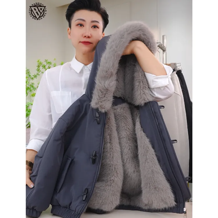 【棒嘟优优】男女童韩版休闲连帽棉服冬季2025新款中大儿童外套119