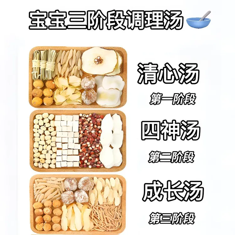 四神汤儿童调理灯芯草海底椰太子参麦冬成长汤包