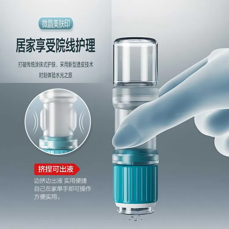 便携式手持自动出液纳米微晶美肤印导入仪器适用导水光精华生发液