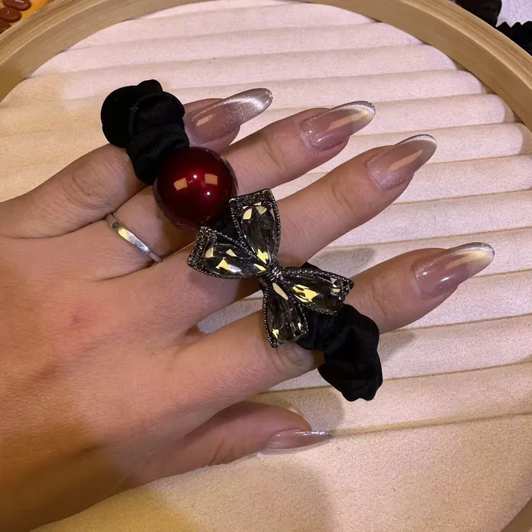 日韩女原创设计朋克风发绳发圈弹力皮筋简约可爱气质V10