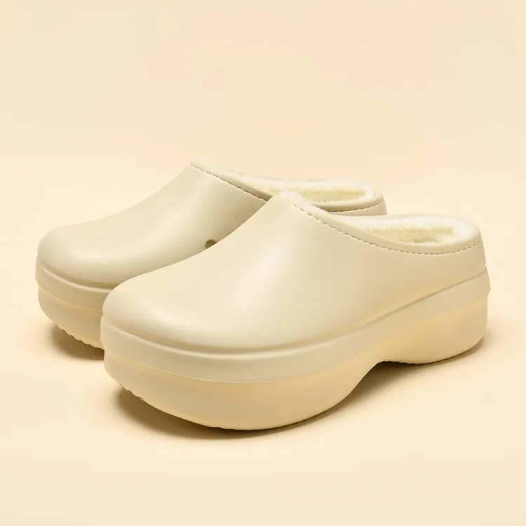 包头棉拖女款时尚防滑加绒简约百搭休闲外穿厚底手术室拖鞋女款