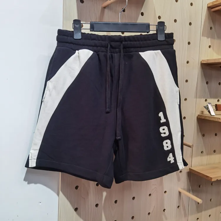 美式宽松短款男士夏季高克重毛圈短裤拼色休闲裤四分短裤 开学季