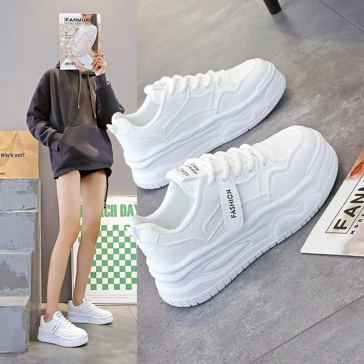 1023网红休闲学生鞋爆款厚底女小白鞋新款运动百搭板鞋2025春秋