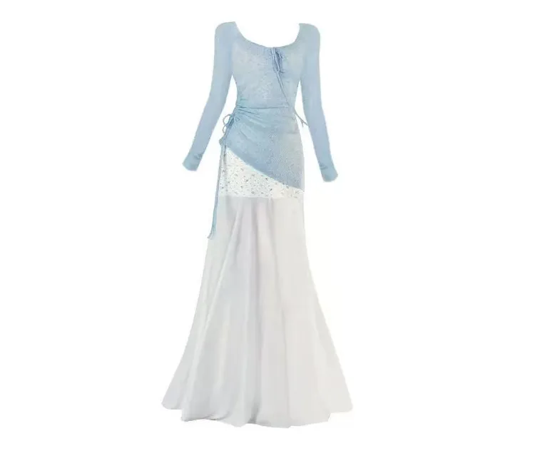 甜美风洋气套装女夏季系带修身上衣一整套ootd穿搭新款碎花连衣裙