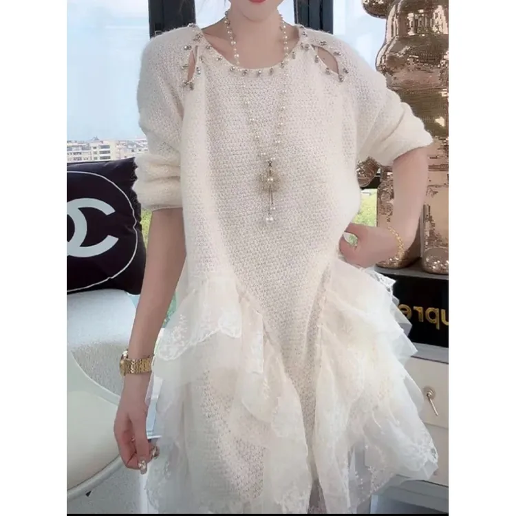 薇恩COCO轻奢毛衣韩版时尚修身长袖显瘦设计感洋气针织衫套头上衣