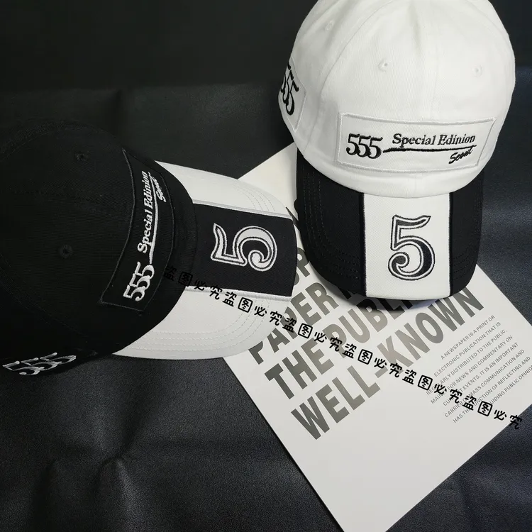25新款韩国小众潮牌刺绣5棒球帽女百搭显脸小鸭舌帽男情侣款机车