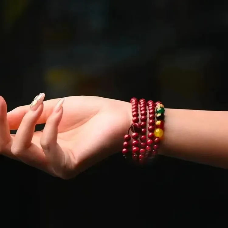 树脂手链 五路财神108颗手串佛珠手链男女款通用手串