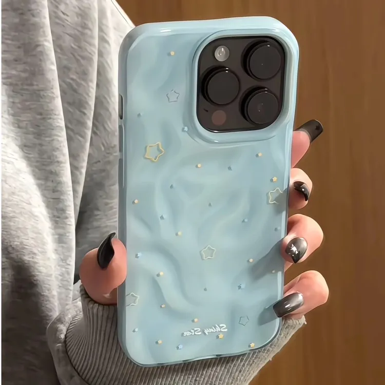 星星适用苹果16Promax手机壳新款iPhone15陨石纹14高级大孔13个性