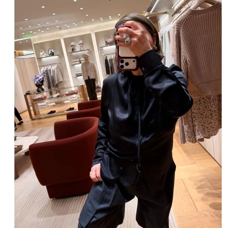 COCOLINDA| 歌剧信札【桑蚕丝】10姆米小领口松紧低调飘带衬衫K3827