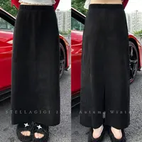 SG / 杨依姗 AW百搭款 松紧腰后开叉灯芯绒半裙Q-20252036