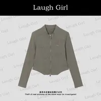 楚楚君Laugh girl【接头简衣】酷飒风高级感长袖立领外套 WL53058J