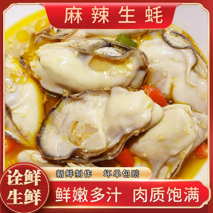 【捞汁生蚝】三倍体麻辣蒜蓉即食生蚝小海鲜下酒菜海鲜特大号