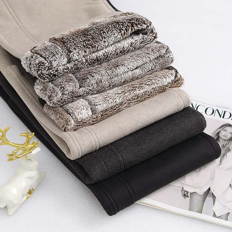 【金总专属】【雪貂绒加厚】2025秋冬新款加绒加厚直通高腰显瘦休闲裤