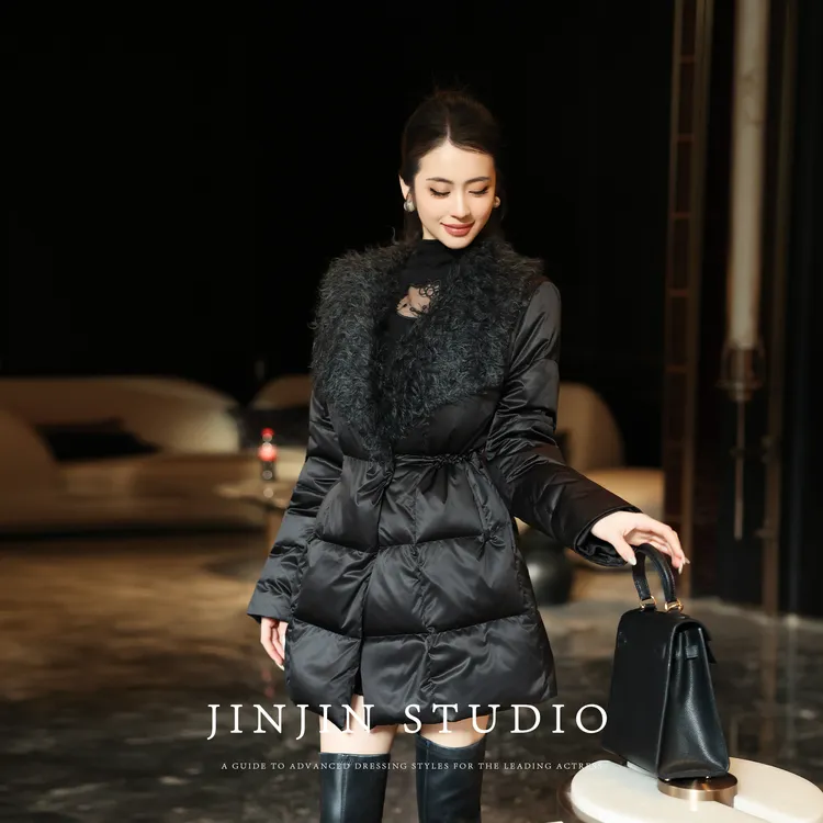 MD进进原创【南法阳光】2025冬季时尚加厚保暖收腰韩版显瘦羽绒服