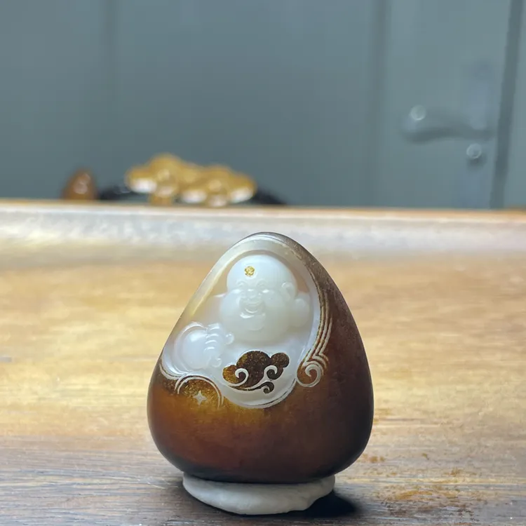 独籽弥勒笑佛挂件