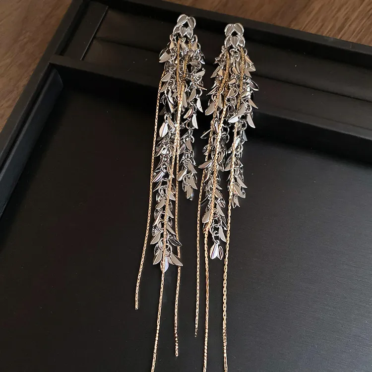 合金耳饰 【华丽出场】麦穗流苏小众耳环～