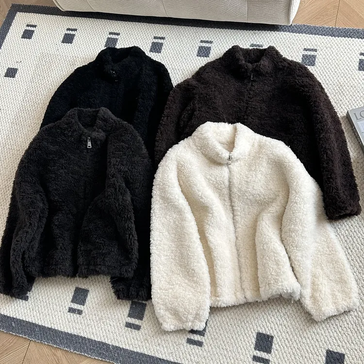 【米可家】年货款小立领拉链款100%全羊毛外套19636